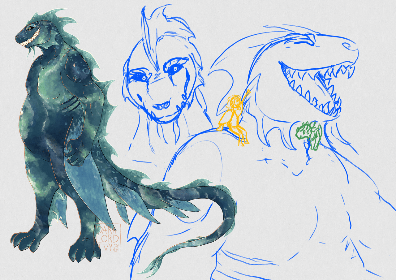 "Fish-Daddy Dagon," drawn by Dark Lord Ivy