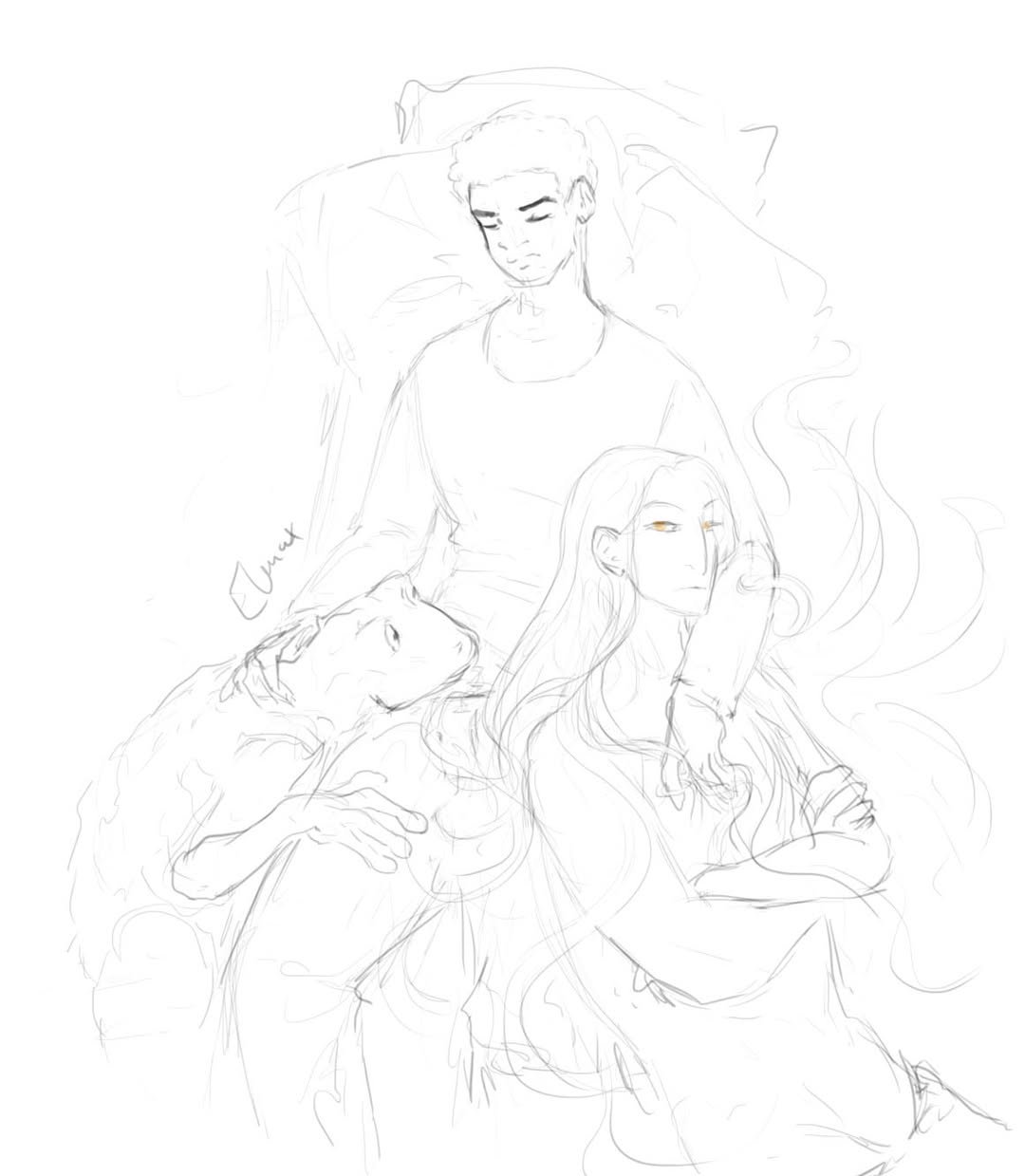 A cuddle pile by Elmaxlys