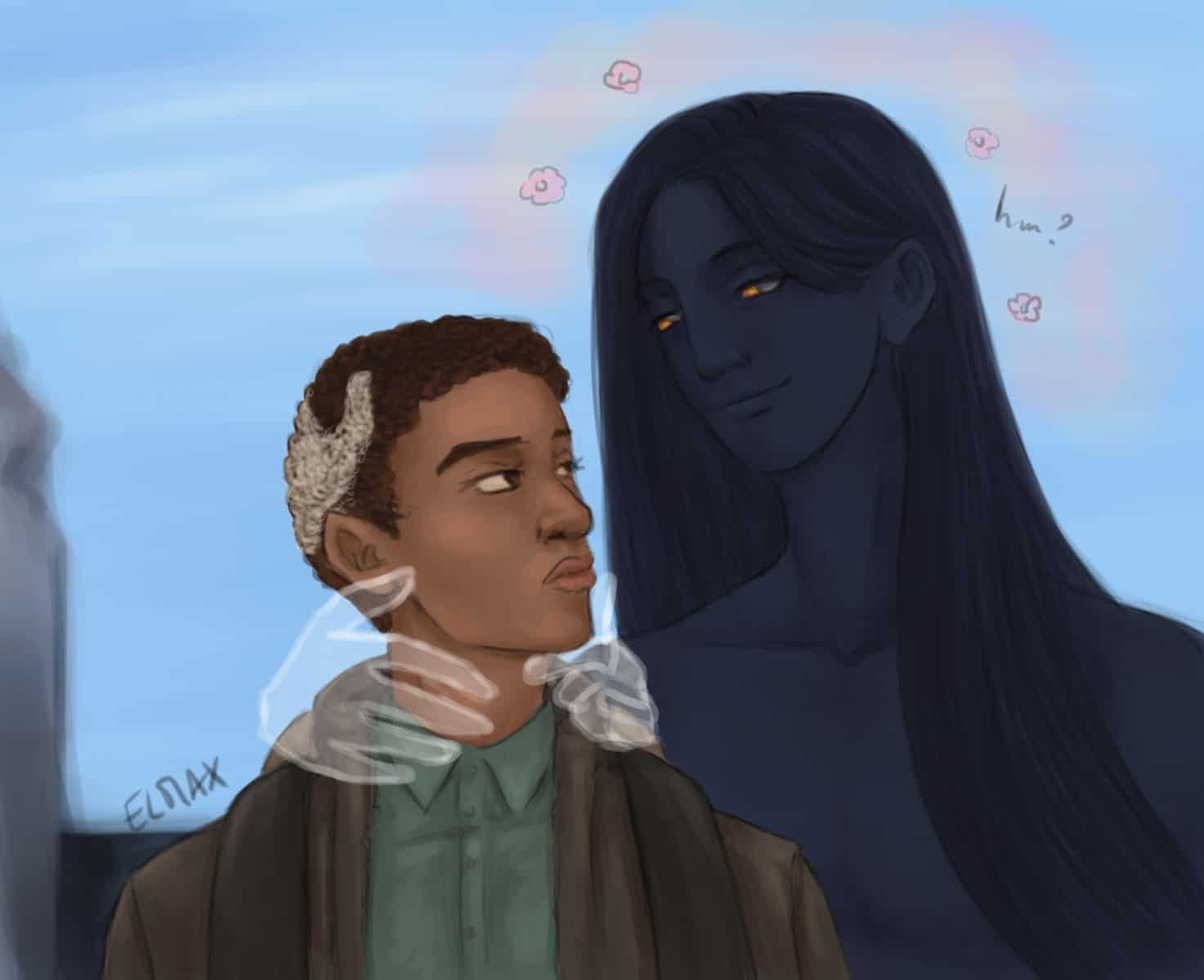 Harry and Aakesh, drawn by Elmaxlys