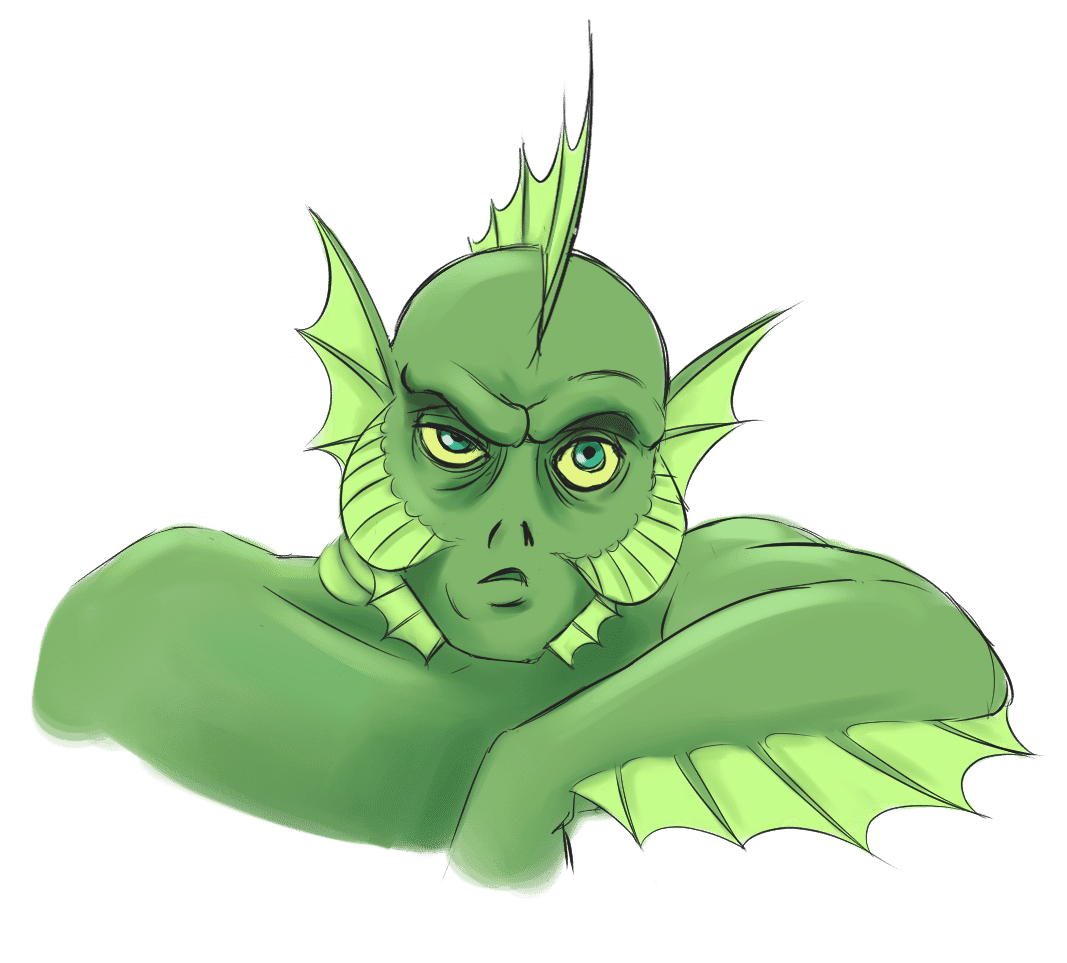 Dagon, drawn by Flamia